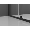 Mexen Exo-R Duo cabine de douche carrée pivotante 90 x 90 cm, transparente, noire - 8110-090-090-70-00