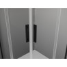 Mexen Exo-R Duo cabine de douche carrée pivotante 90 x 90 cm, transparente, noire - 8110-090-090-70-00