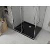 Mexen Lima cabine de douche pliante 90 x 120 cm, transparent, chrome + receveur Flat, noir - 856-090-120-01-00-4070