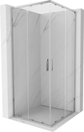 Mexen Exo cabine de douche carrée coulissante 70 x 70 cm, transparent, chrome - 8111-070-070-01-00