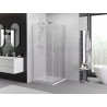Mexen Exo-S Duo cabine de douche carrée coulissante 70 x 70 cm, transparent, chrome - 8111-070-070-01-00