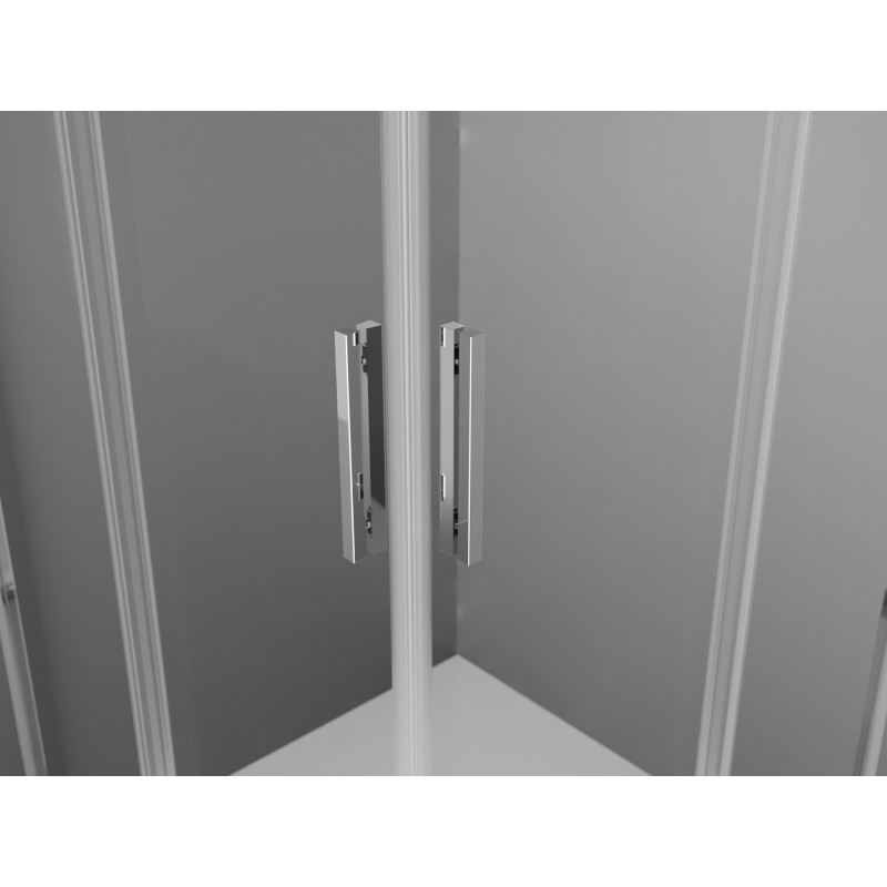 Mexen Exo cabine de douche carrée coulissante 70 x 70 cm, transparent, chrome - 8111-070-070-01-00