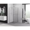 Mexen Exo cabine de douche carrée coulissante 90 x 90 cm, transparent, chrome - 8111-090-090-01-00