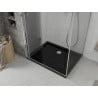 Mexen Lima cabine de douche pliante 90 x 120 cm, transparent, chrome + receveur Flat, noir - 856-090-120-01-00-4070