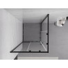 Mexen Exo-S Duo cabine de douche carrée coulissante 70 x 70 cm, transparente, noire - 8111-070-070-70-00