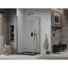 Mexen Lima cabine de douche pliable 90 x 120 cm, transparent, noir + receveur Flat, noir - 856-090-120-70-00-4070B