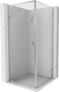Mexen Exo cabine de douche pivotante 80 x 80 cm, transparent, chrome - 8181-080-080-01-00