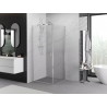 Mexen Exo-BR cabine de douche pivotante 80 x 80 cm, transparent, chrome - 8181-080-080-01-00