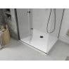 Mexen Lima cabine de douche pliante 70 x 80 cm, transparente, noire + receveur Flat, blanc - 856-070-080-70-00-4010B