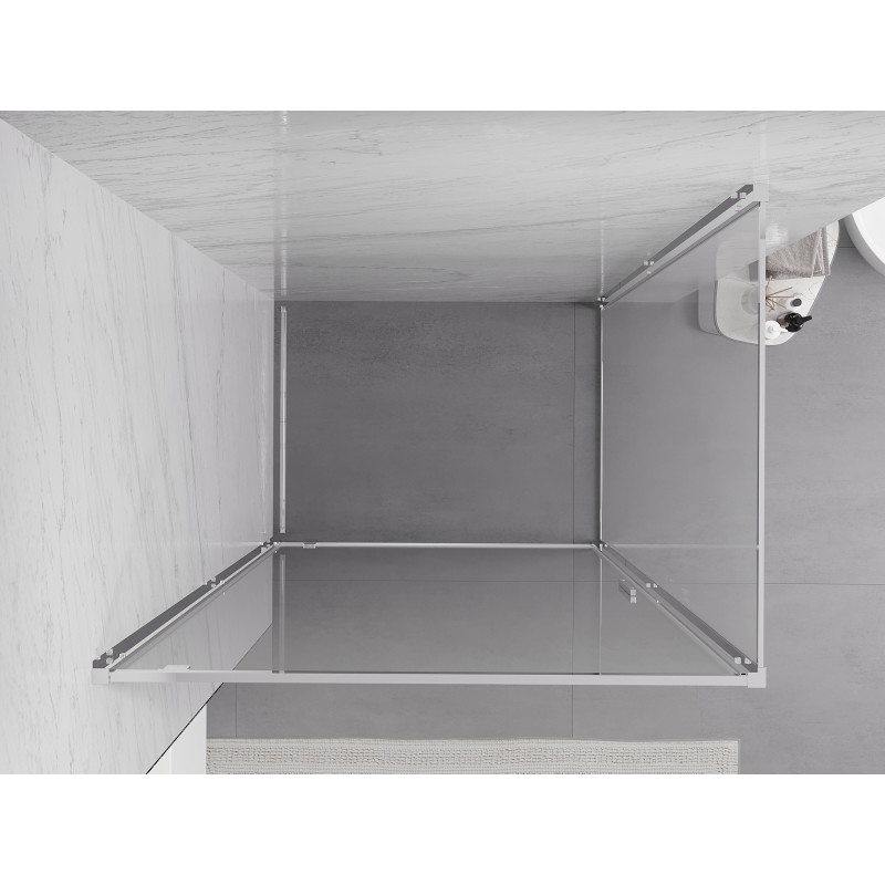 Mexen Exo-BR cabine de douche pivotante 75 x 100 cm, transparent, chrome - 8181-075-100-01-00