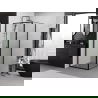 Mexen Exo cabine de douche coulissante 100 x 100 cm, transparent, noir - 8151-100-100-70-00