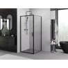 Mexen Exo-S cabine de douche coulissante 100 x 100 cm, transparent, noir - 8151-100-100-70-00