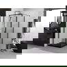 Mexen Exo cabine de douche coulissante 100 x 100 cm, transparent, noir - 8151-100-100-70-00