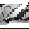 Mexen Exo cabine de douche battante 70 x 70 cm, transparent, noire - 8181-070-070-70-00