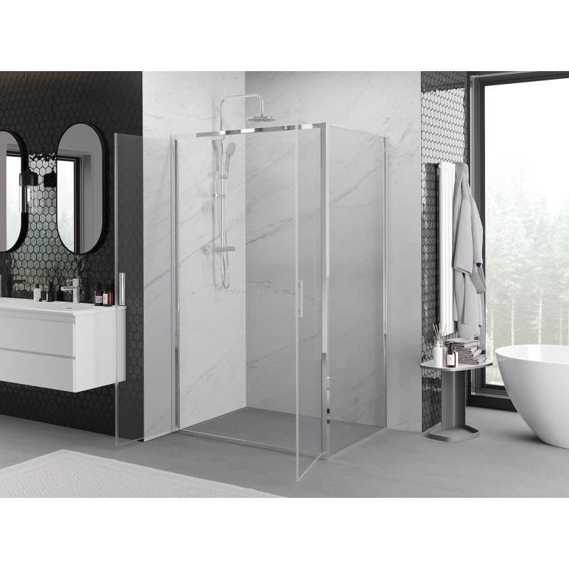 Mexen Exo cabine de douche pivotante 100 x 90 cm, transparent, chrome - 814-100-090-01-00