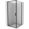 Mexen Exo-BR cabine de douche pivotante 75 x 75 cm, transparent, noir - 8181-075-075-70-00