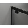 Mexen Exo cabine de douche pivotante 90 x 75 cm, transparent, noir - 8181-090-075-70-00