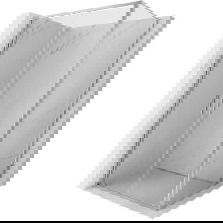 Cabine de douche battante Mexen Exo 80 x 100 cm, transparente, chrome - 814-080-100-01-00