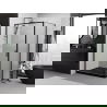 Mexen Exo cabine de douche pivotante 70 x 85 cm, transparent, noir - 8181-070-085-70-00
