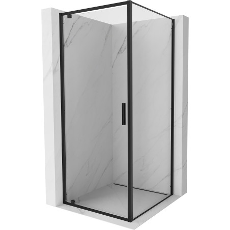 Mexen Exo-BR cabine de douche pivotante 85 x 85 cm, transparente, noire - 8181-085-085-70-00