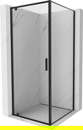 Mexen Exo cabine de douche pivotante 90 x 90 cm, transparent, noire - 8181-090-090-70-00
