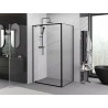 Mexen Exo-BR cabine de douche pivotante 100 x 90 cm, transparente, noire - 8181-100-090-70-00