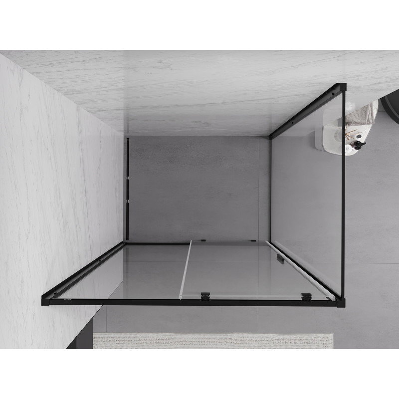 Mexen Exo-S cabine de douche coulissante 150 x 70 cm, transparente, noire - 8151-150-070-70-00