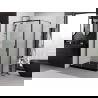 Mexen Exo cabine de douche coulissante 155 x 70 cm, transparent, noir - 8151-155-070-70-00