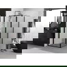 Mexen Exo cabine de douche pivotante 80 x 80 cm, transparent, noir - 814-080-080-70-00