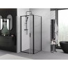 Mexen Exo-B Duo cabine de douche pivotante 80 x 80 cm, transparente, noire - 814-080-080-70-00