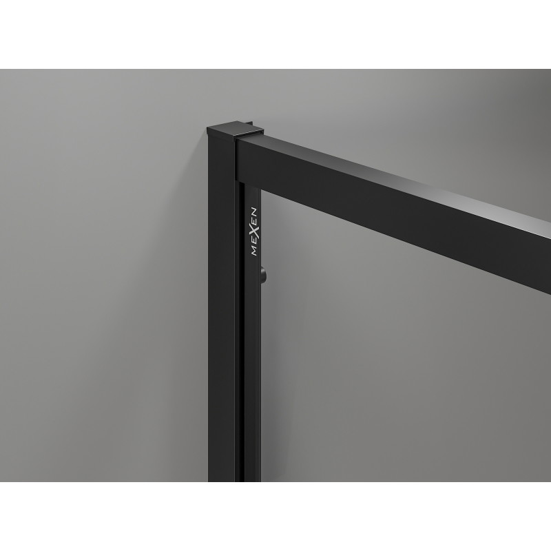Mexen Exo-S cabine de douche coulissante 90 x 75 cm, transparente, noire - 8151-090-075-70-00