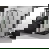Mexen Exo cabine de douche pivotante 100 x 100 cm, transparent, noir - 814-100-100-70-00