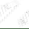 Mexen Exo cabine de douche pivotante 100 x 100 cm, transparent, noir - 814-100-100-70-00