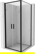 Mexen Exo cabine de douche pivotante 100 x 100 cm, transparent, noir - 814-100-100-70-00