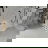 Mexen Lima cabine de douche pliante 80 x 80 cm, transparente, noire + receveur Flat, blanc - 856-080-080-70-00-4010B