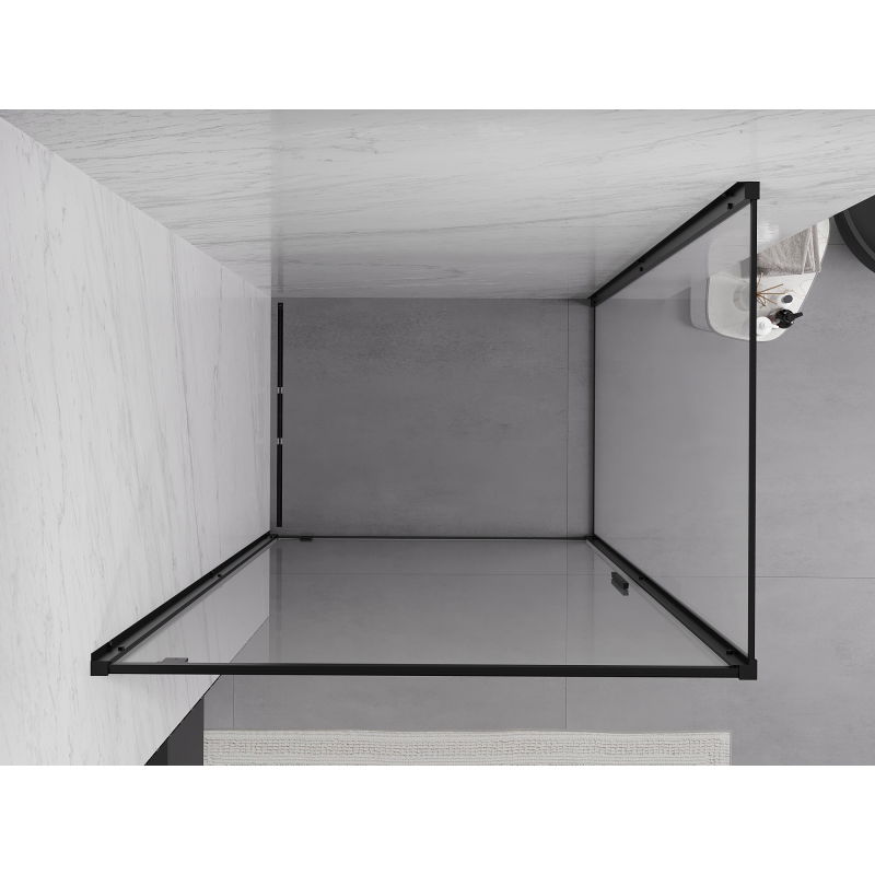 Mexen Exo cabine de douche pivotante 70 x 100 cm, transparente, noire - 8181-070-100-70-00