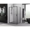Mexen Exo-S cabine de douche coulissante 145 x 75 cm, transparente, noire - 8151-145-075-70-00