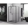 Mexen Exo-S cabine de douche coulissante 145 x 75 cm, transparente, noire - 8151-145-075-70-00