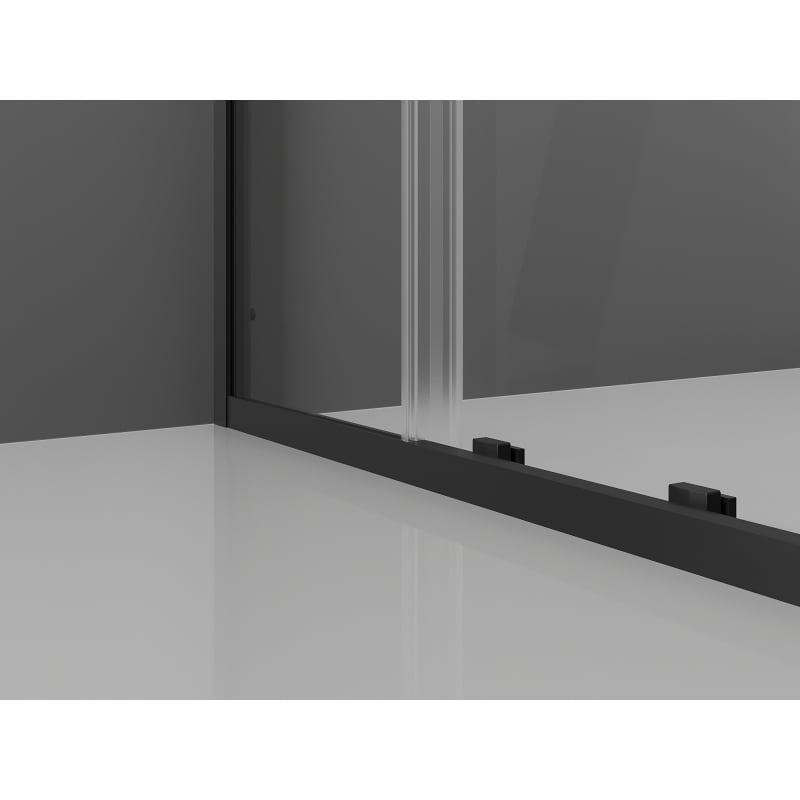 Mexen Exo-S cabine de douche coulissante 145 x 75 cm, transparente, noire - 8151-145-075-70-00