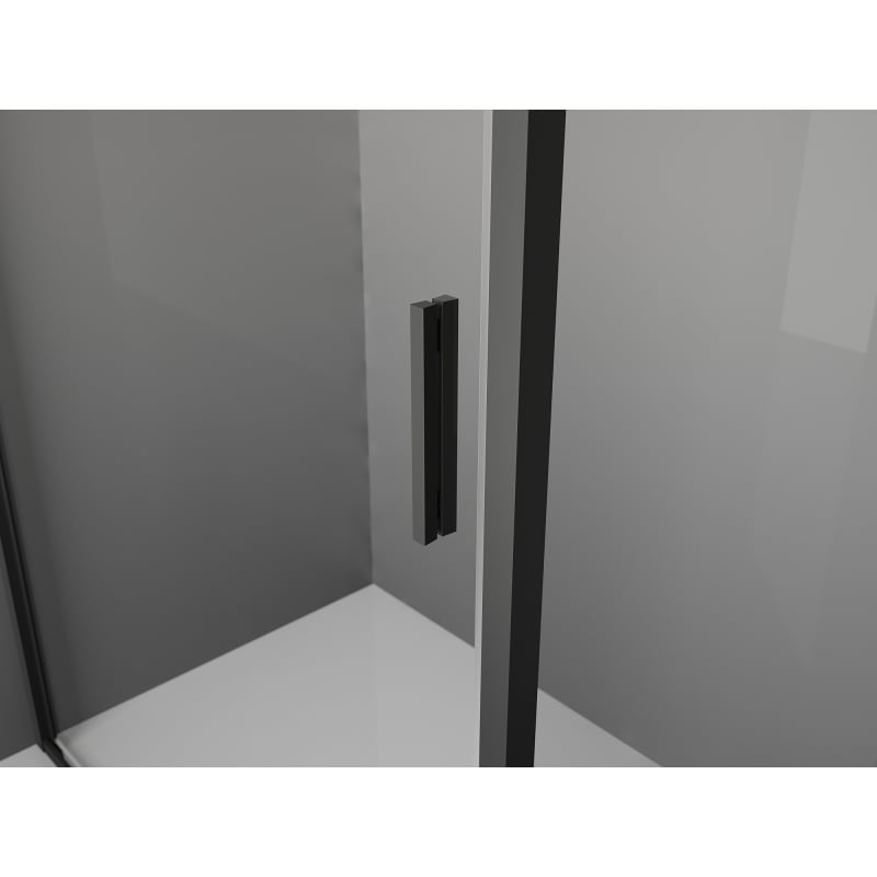 Mexen Exo-S cabine de douche coulissante 145 x 75 cm, transparente, noire - 8151-145-075-70-00