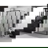 Mexen Exo cabine de douche pivotante 95 x 100 cm, transparent, noir - 8181-095-100-70-00