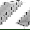 Mexen Exo cabine de douche pivotante 95 x 100 cm, transparent, noir - 8181-095-100-70-00