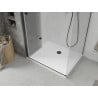 Mexen Lima cabine de douche pliante 80 x 100 cm, transparente, noire + receveur Flat, blanc - 856-080-100-70-00-4010B