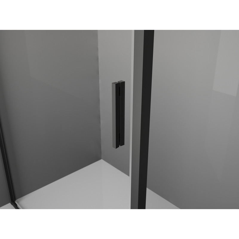 Mexen Exo-S cabine de douche coulissante 160 x 75 cm, transparente, noire - 8151-160-075-70-00