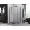 Mexen Exo-S cabine de douche coulissante 90 x 80 cm, transparente, noire - 8151-090-080-70-00
