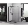 Mexen Exo cabine de douche pivotante 80 x 75 cm, transparente, noire - 814-080-075-70-00