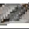 Mexen Lima cabine de douche pliante 80 x 120 cm, transparent, noir + bac à douche Flat, blanc - 856-080-120-70-00-4010B