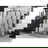 Mexen Exo cabine de douche pivotante 90 x 85 cm, transparent, noir - 814-090-085-70-00