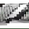Mexen Exo cabine de douche pivotante 100 x 85 cm, transparent, noir - 814-100-085-70-00