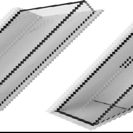 Mexen Exo cabine de douche pivotante 100 x 95 cm, transparente, noire - 814-100-095-70-00